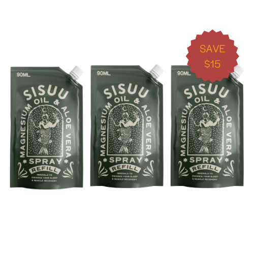 Magnesium Recovery Spray Refill Satchel Bundle | 3-Pack