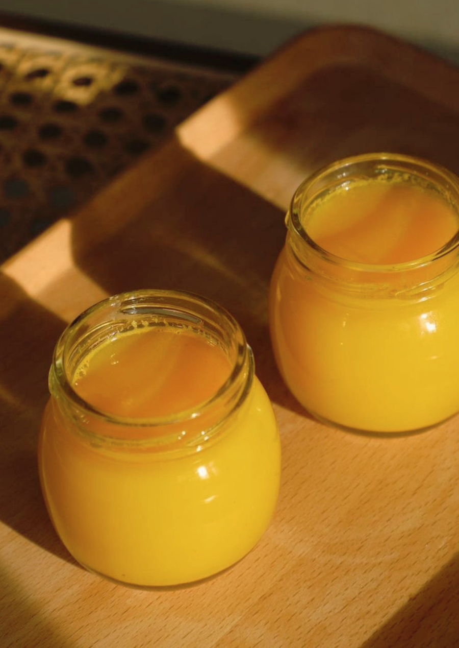 With orange juice