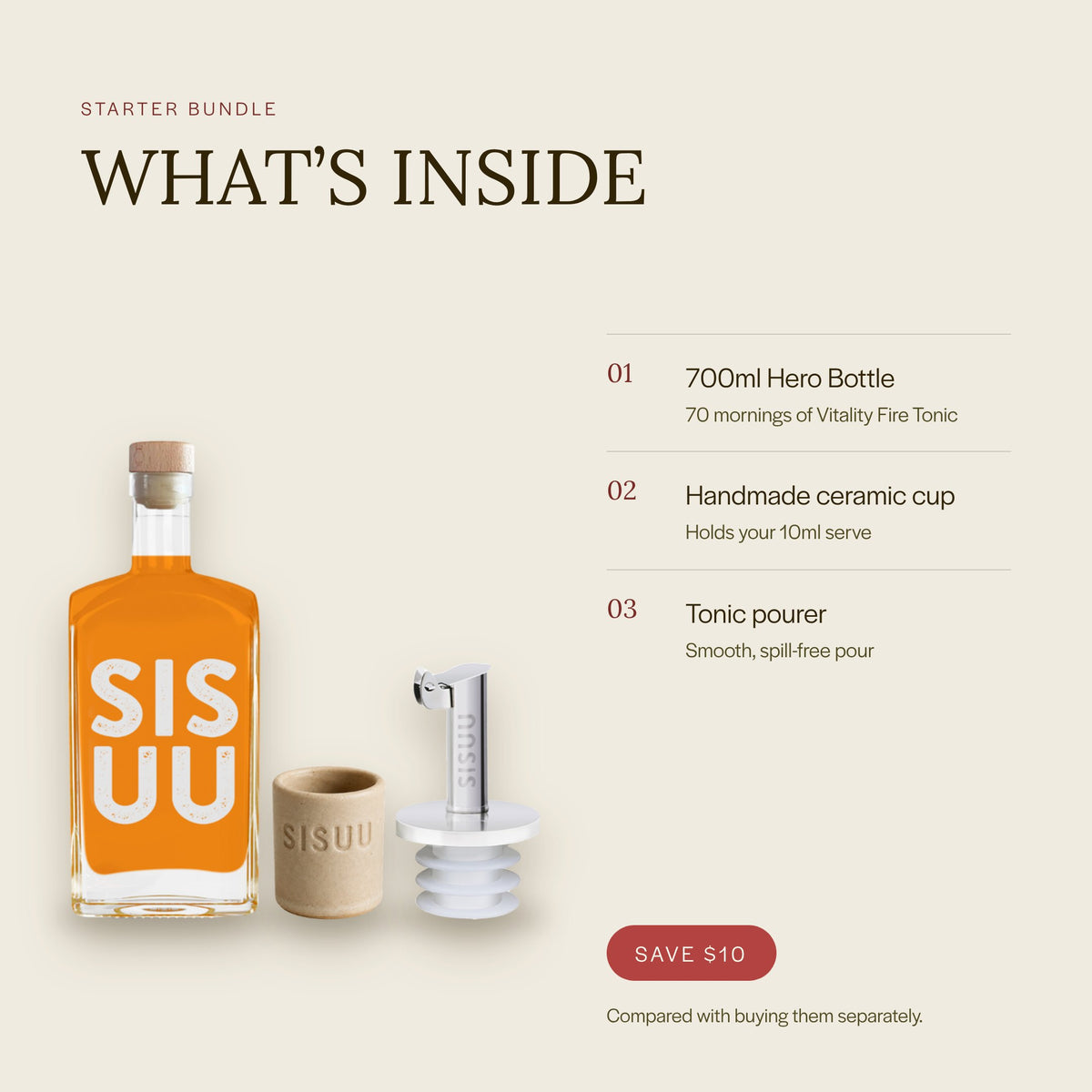 Vitality Fire Tonic Starter Bundle: what is inside
