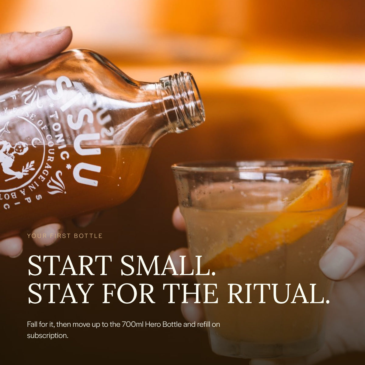 Vitality Fire Tonic 180ml flask: lifestyle