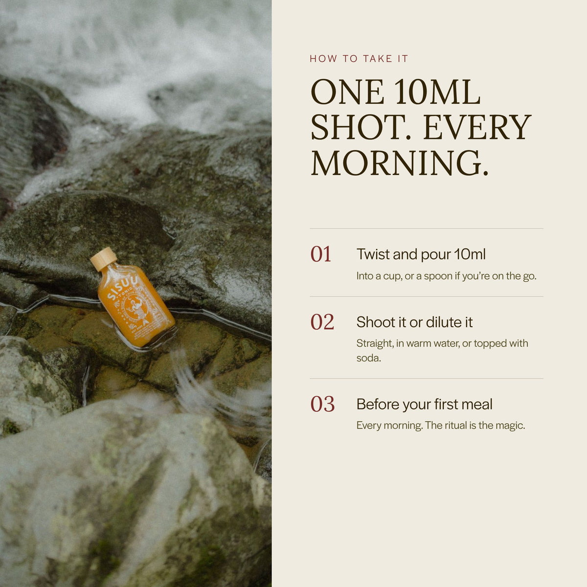 Vitality Fire Tonic 50ml flask: how to take it