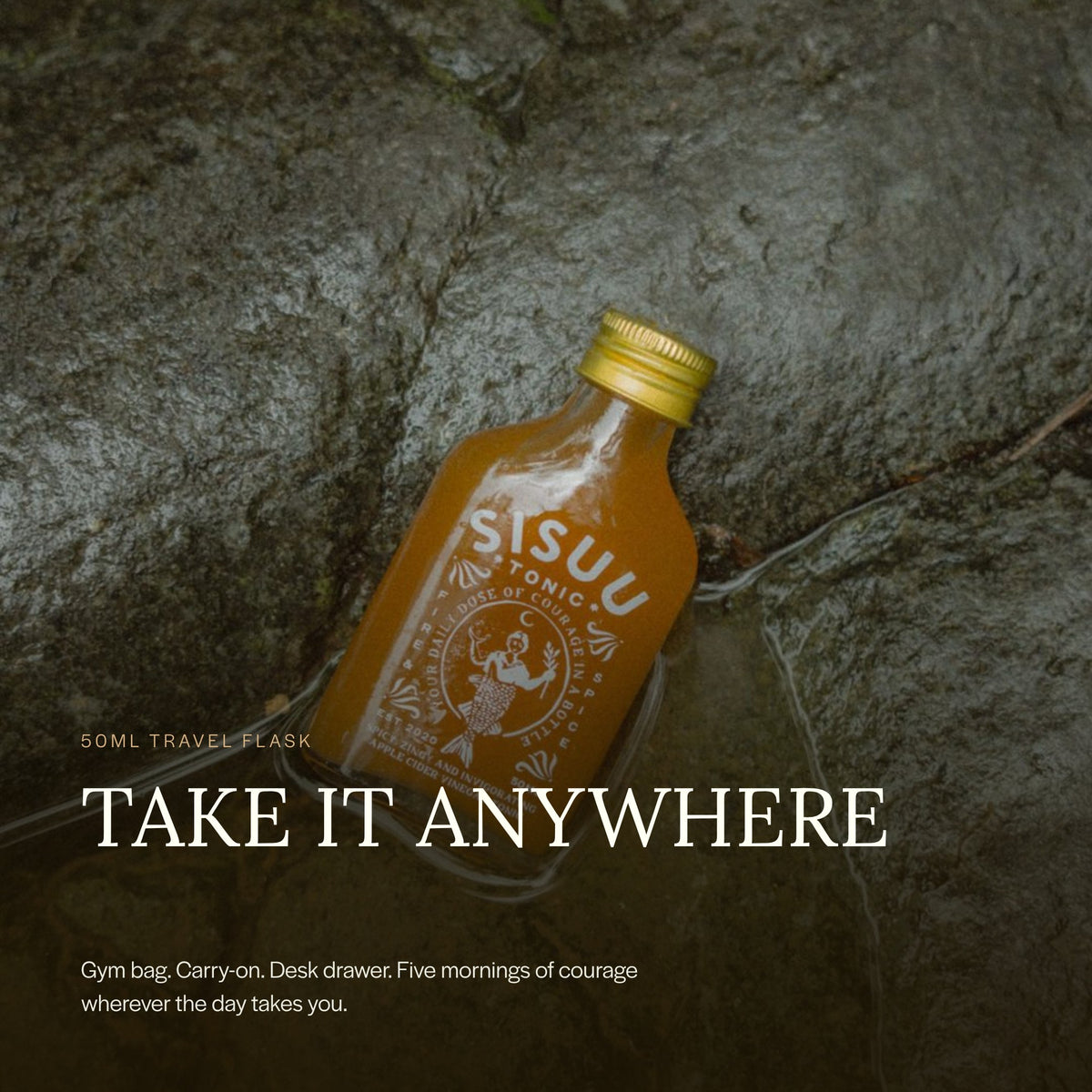 Vitality Fire Tonic 50ml flask: take it anywhere